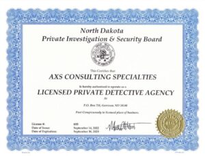 ND Private Investigator Agency License